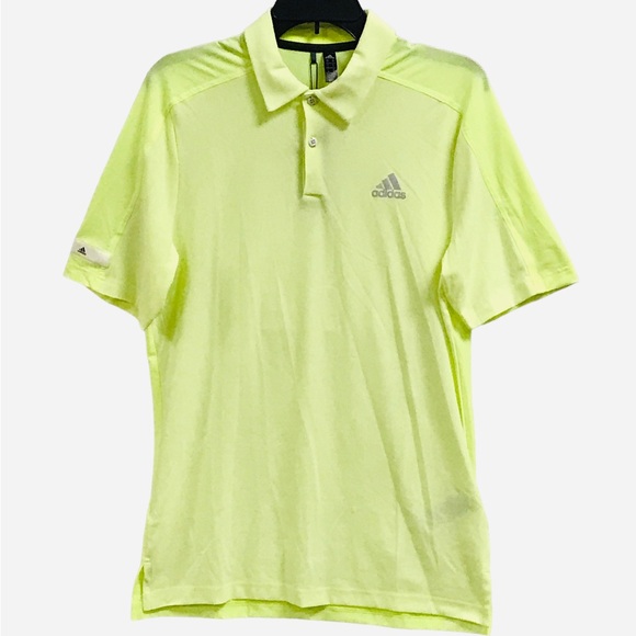 Adidas FJ9915 Men's Sports Aeroready Solar Volt Green Polo Shirt Top Size S - Picture 10 of 13